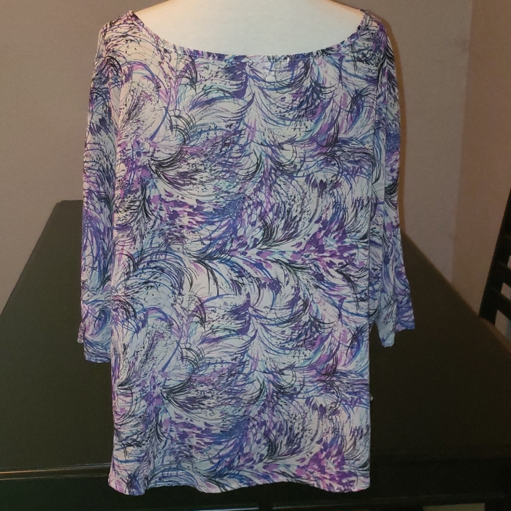 dELiA*s Purple and Gray Blouse with Chic Style - Picture 4 of 6